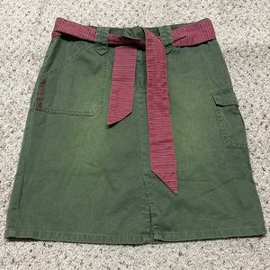 U.S. polo Assn girls size 16 army green skirt with red belt